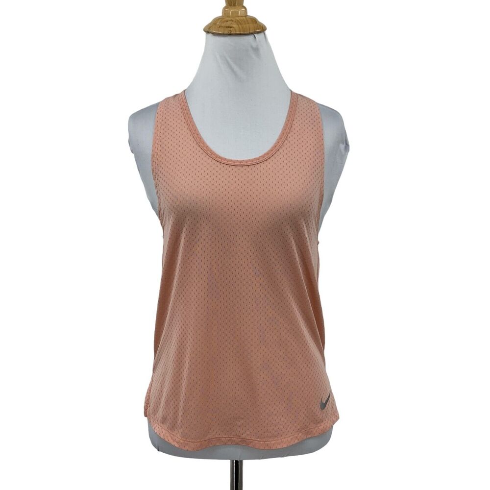 Nike Tank Top Womens XS Extra Small Pink Breath Miler Dri Fit Cutout Back Vented